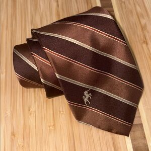 Bronzini Diagonal‎ Striped Brown Neck Tie – Vintage Polyester
